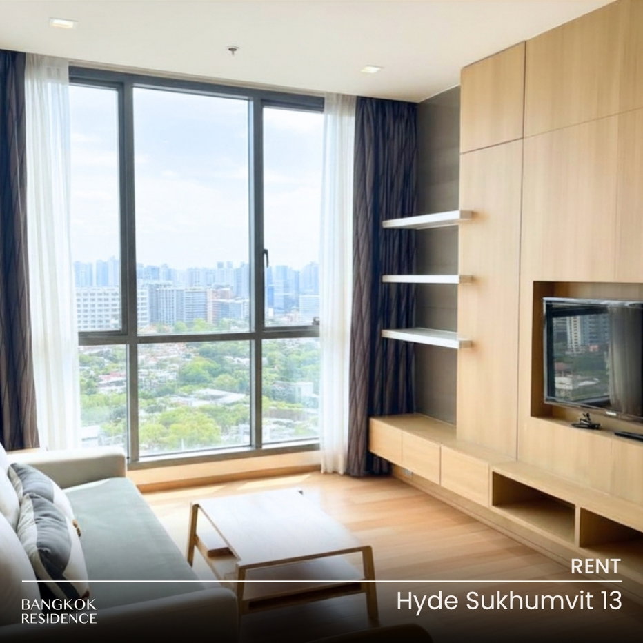 รูป เช่าคอนโด 💎 Hyde Sukhumvit 13 2นอน 74ตร.ม. 40k 💫 ห้องชั้นสูง วิวสวย ใกล้ BTS นานา  - รูปที่ 1/7
