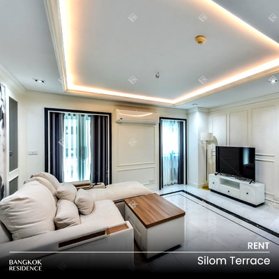 Condos for rent : Rental Condo 💎 Silom Terrace, 2BR 100 sq.m. 50K 🛌🏻 Beautiful Fully Furnished Unit, Near BTS Sala Daeng 