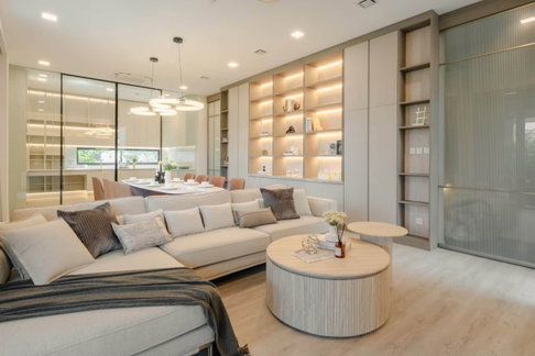 Luxury detached house for rent, VIVE Krungthep Kreetha , house with private elevator, near Wellington College, ready to move in (H6934)
