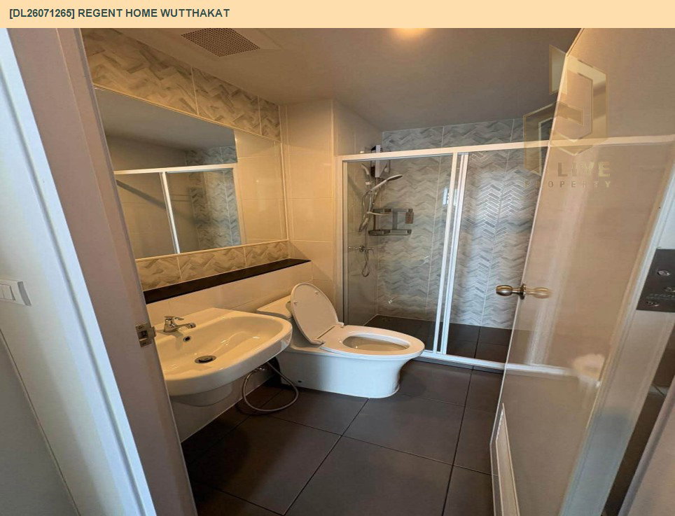 รูป DL26071265 ให้เช่าคอนโด รีเจ้นท์ โฮม วุฒากาศ (Regent Home Wutthakat) ใกล้ BTS วุฒากาศ พร้อมเข้าอยู่ โทรด่วน 0653619502 LineID @952jdxxk - รูปที่ 8/9