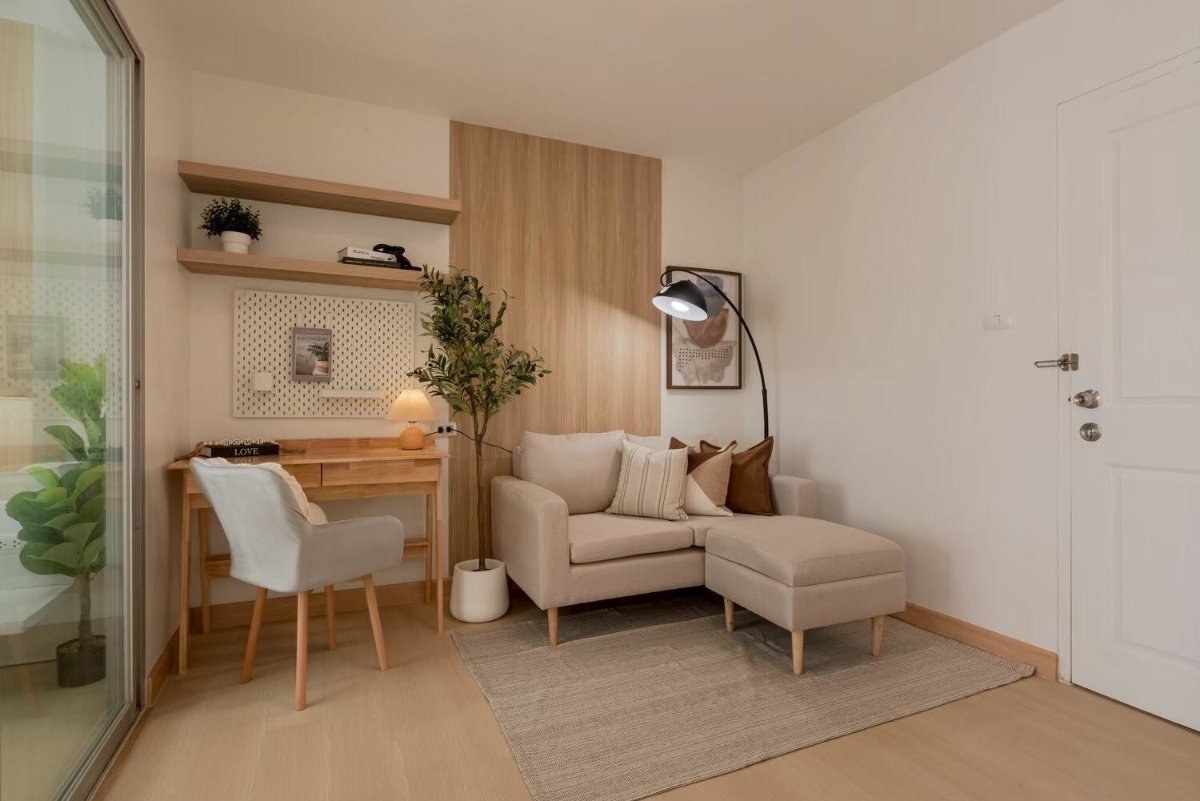 รูป ขาย คอนโด ปิ่นเกล้า The Trust Residence แต่งสวยเฟอร์ทั้งห้อง ชั้น19 1ห้องนอน 1รับแขก เพียง 1.89 ล้านบาท ฟรีโอน! - รูปที่ 5/9