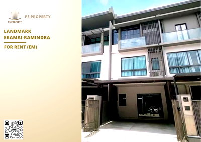 Townhouses for rent : Townhouse for Rent 🔥 Landmark Ekamai-Ramindra 🔥 3 Bedrooms, 4 Bathrooms – Near Ramindra Expressway