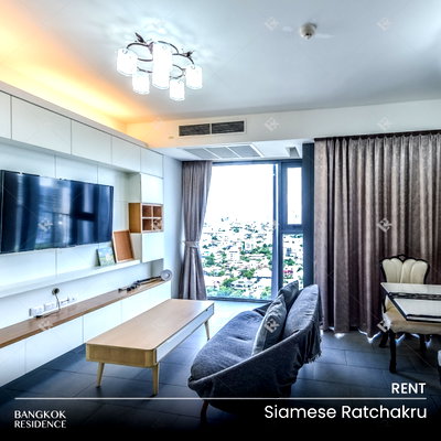 คอนโดให้เช่า : เช่าคอนโด 🌃 Siamese Ratchakru 2นอน 62ตร.ม. 32k 🛌🏻 ห้องสวยเฟอร์ครบ ใกล้ BTS ราชเทวี 
