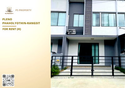 Townhouses for rent Pathumthani : Townhouse for rent 📍 Pleno Phaholyothin-Rangsit 📍 3 bedrooms, 2 bathrooms; fully furnished and equipped with appliances.