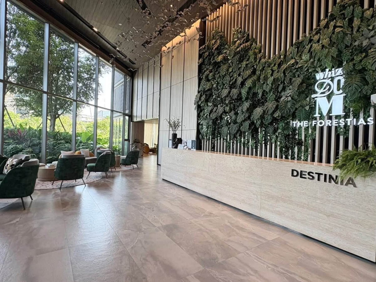 รูป Condo for RENT/Sale  : Whizdom the Forestias  𝐒𝐢𝐳𝐞 :  57.52 sqm. 2 Bed/2 Bath/วิวสวนป่า/ หันทิศใต้  𝐅𝐥𝐨𝐨𝐫 : 42nd  Building :  Destinia - รูปที่ 12/15