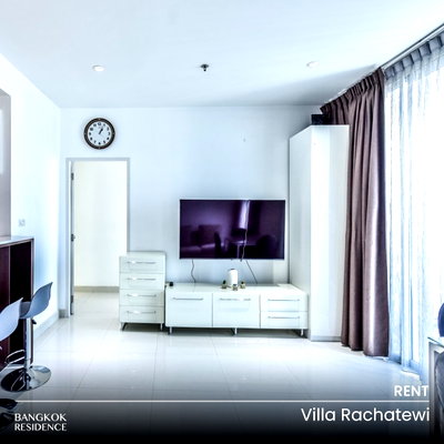 Condos for rent : Rental Condo ⚡️ Villa Rachatewi, 2BR 85 sq.m. 40K 🛋️ Beautiful Fully Furnished Unit, Near BTS Ratchathewi