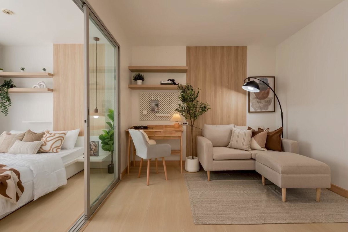 รูป ขาย คอนโด ปิ่นเกล้า The Trust Residence แต่งสวยเฟอร์ทั้งห้อง ชั้น19 1ห้องนอน 1รับแขก เพียง 1.89 ล้านบาท ฟรีโอน! - รูปที่ 7/9