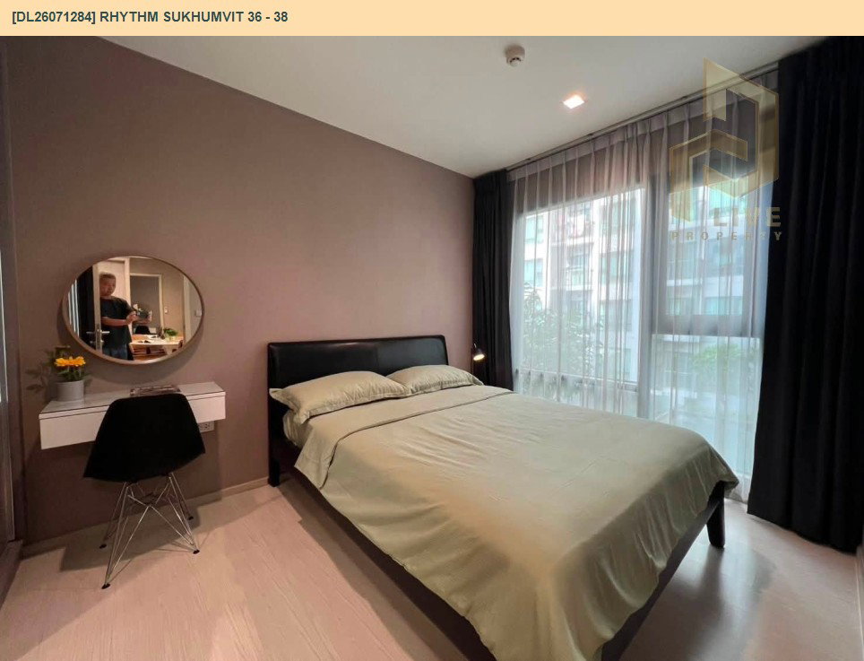 รูป DL26071284 ให้เช่าคอนโด ริทึ่ม สุขุมวิท 36 - 38 (Rhythm Sukhumvit 36 - 38) ใกล้ BTS ทองหล่อ พร้อมเข้าอยู่ โทรด่วน 0638692663 LineID @952jdxxk - รูปที่ 7/9