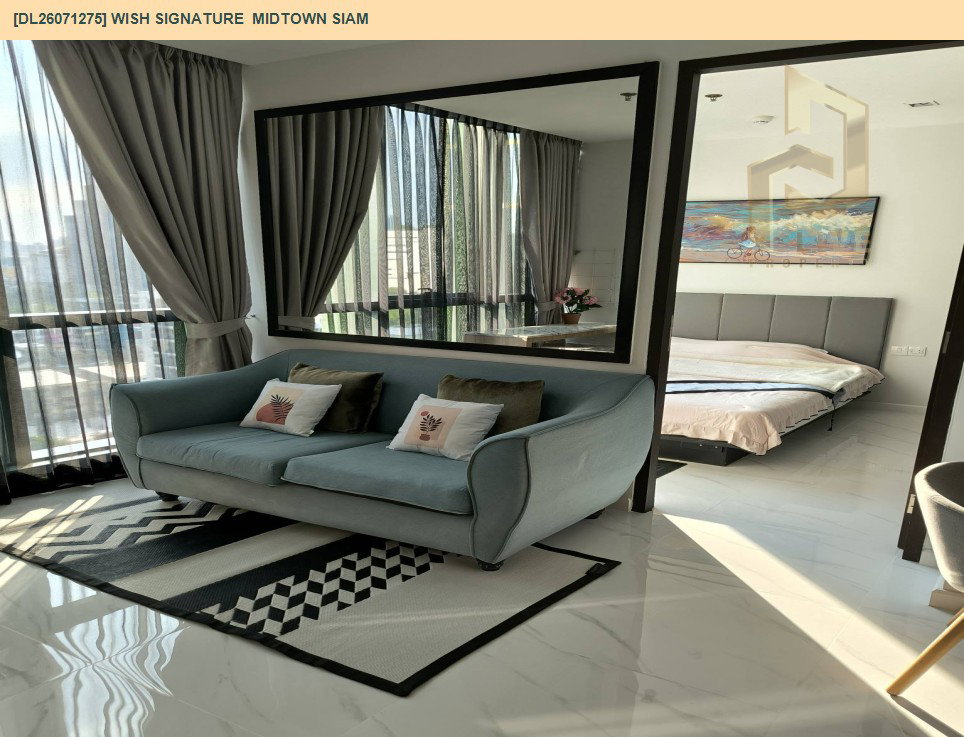 รูป DL26071275 ขายคอนโด วิช ซิกเนเจอร์ มิดทาวน์ สยาม (Wish Signature Midtown Siam) ใกล้ BTS ราชเทวี พร้อมเข้าอยู่ โทรด่วน 0638692663 LineID @952jdxxk - รูปที่ 3/10