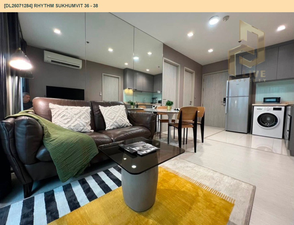 รูป DL26071284 ให้เช่าคอนโด ริทึ่ม สุขุมวิท 36 - 38 (Rhythm Sukhumvit 36 - 38) ใกล้ BTS ทองหล่อ พร้อมเข้าอยู่ โทรด่วน 0638692663 LineID @952jdxxk - รูปที่ 2/9