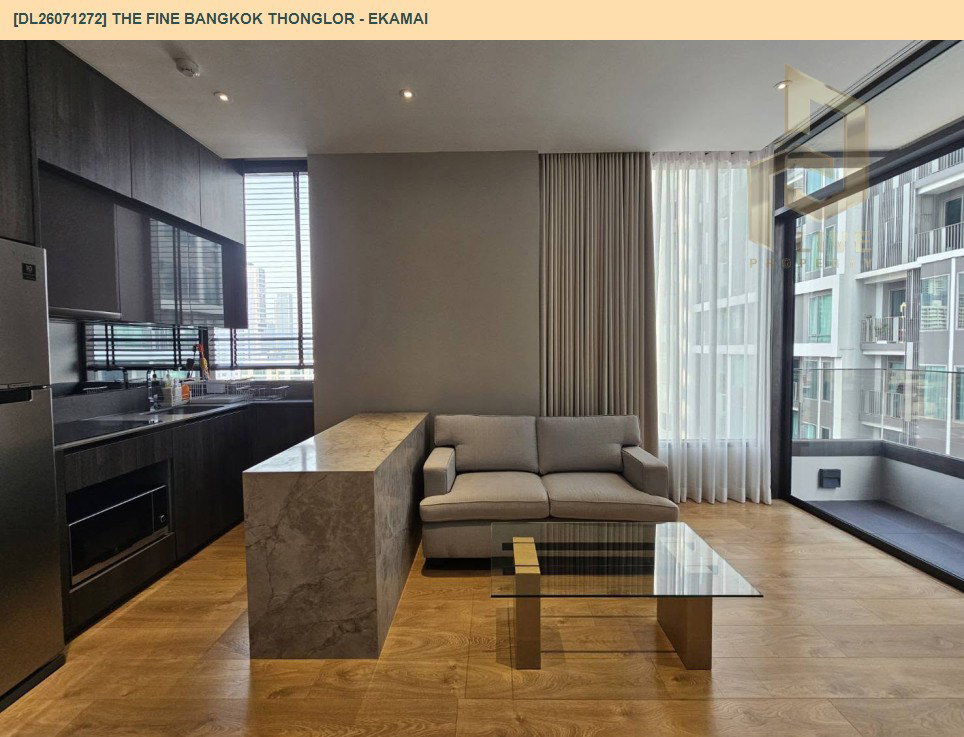 รูป DL26071272 ให้เช่าคอนโด เดอะ ฟายน์ แบงค็อค ทองหล่อ - เอกมัย (The FINE Bangkok Thonglor - Ekamai ) ใกล้ BTS เอกมัย พร้อมเข้าอยู่ โทรด่วน 0653619502 LineID @952jdxxk - รูปที่ 5/12