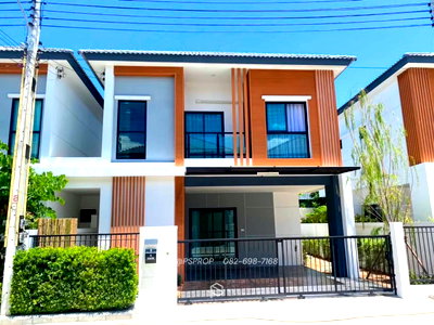 เช่าบ้านแฝด ชลบุรี : บ้านเช่าติดถนนข้าวหลาม เดินทางสะดวกใกล้ทางด่วน The newlife✅ พร้อมเข้าอยู่ #HR0090