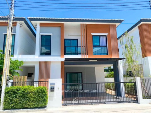 บ้านเช่าติดถนนข้าวหลาม เดินทางสะดวกใกล้ทางด่วน The newlife✅ พร้อมเข้าอยู่ #HR0090