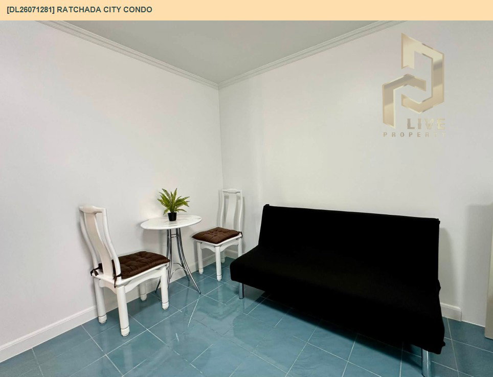 รูป DL26071281 ให้เช่าคอนโด รัชดา ซิตี้ คอนโด (Ratchada City Condo) ใกล้ MRTห้วยขวาง พร้อมเข้าอยู่ โทรด่วน 0638692663 LineID @952jdxxk - รูปที่ 3/6