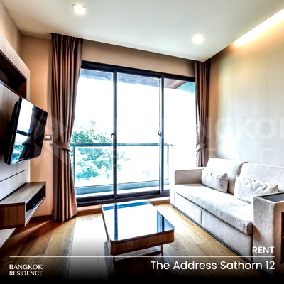 เช่าคอนโด BTS เซนต์หลุยส์ : เช่าคอนโด 🌃 The Address Sathorn 12 ห้อง1นอน 46ตรม 27k 💚 ว่าง พร้อมนัดชม ใกล้ BTS เซนต์หลุยส์ 