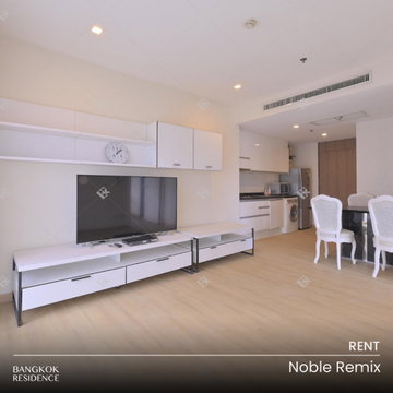 Rental Condo 💫 Noble Remix, 1BR 55 sq.m. 27K 🌃 Beautiful High Floor Unit, Fully Furnished, Nice View, Near BTS Ekkamai 