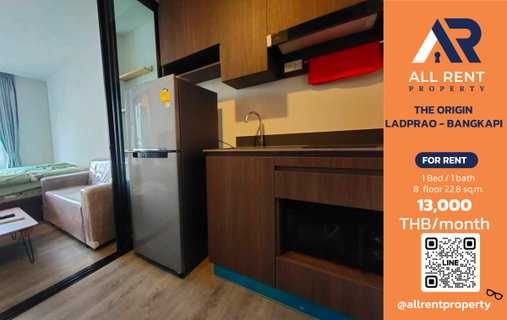 รูปภาพ 🔥 THE ORIGIN LADPRAO - BANGKAPI. Brand new 22.8 sq.m. room on the 8th floor, near MRT Lam Sali. Only 13,000 THB/month. Ready to move in! 🚆🏙️