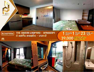 Condos for rent : DL26071254 Condo for rent, THE ORIGIN LADPRAO - BANGKAPI near -, ready to move in, call urgently 0614453194 LineID @952jdxxk