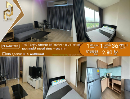 DL26071293 Condo for sale, The Tempo Grand Sathorn - Wutthakat near BTS Wutthakat, ready to move in, call urgently 0638692663 LineID @952jdxxk