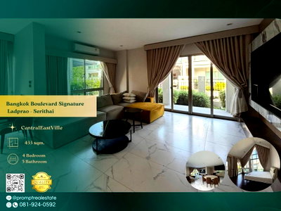 เช่าบ้านเดี่ยว ตะวันนา : AB06060 - Bangkok Boulevard Signature Ladprao - Serithai : CentralEastVille