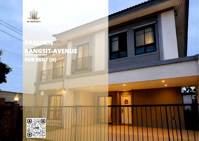 Houses for rent Save one Go Srisamarn : Detached house for rent 📍 Passorn Rangsit-Avenue 📍 4 bedrooms, 4 bathrooms; fully furnished and equipped with appliances.