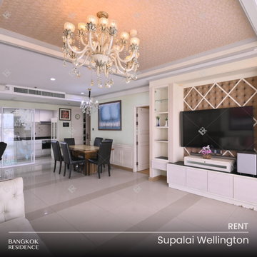 Rental Condo 💎 Supalai Wellington, 3BR, 136 sq.m., 65K 🛌🏻 Beautiful Fully Furnished Unit, Near MRT Thailand Cultural Centre 