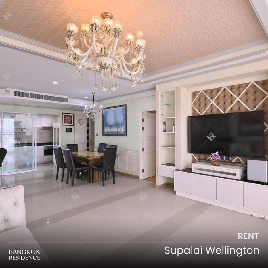 รูป เช่าคอนโด 💎 Supalai Wellington 3นอน 136ตร.ม. 65k 🛌🏻 ยูนิตสวย เฟอร์ครบ ใกล้ MRT ศูนย์วัฒนธรรมฯ - รูปที่ 1/13