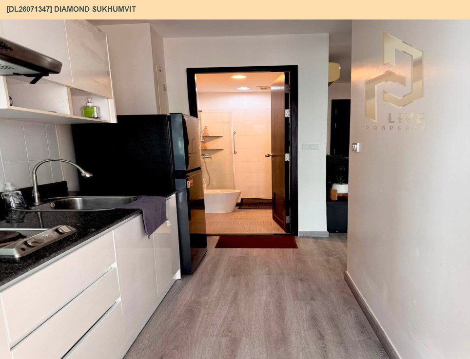 รูป DL26071347 ให้เช่าคอนโด ไดมอนด์ สุขุมวิท (Diamond Sukhumvit) ใกล้ BTS อ่อนนุช พร้อมเข้าอยู่ โทรด่วน 0653619502 LineID @952jdxxk - รูปที่ 4/6