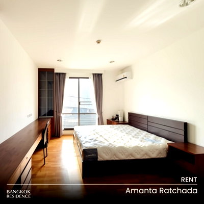 Condos for rent : Rental Condo 🌇 Amanta Ratchada, 2BR 84 sq.m. 33K 💛 Beautiful Fully Furnished Unit, Near MRT Thailand Cultural Centre 