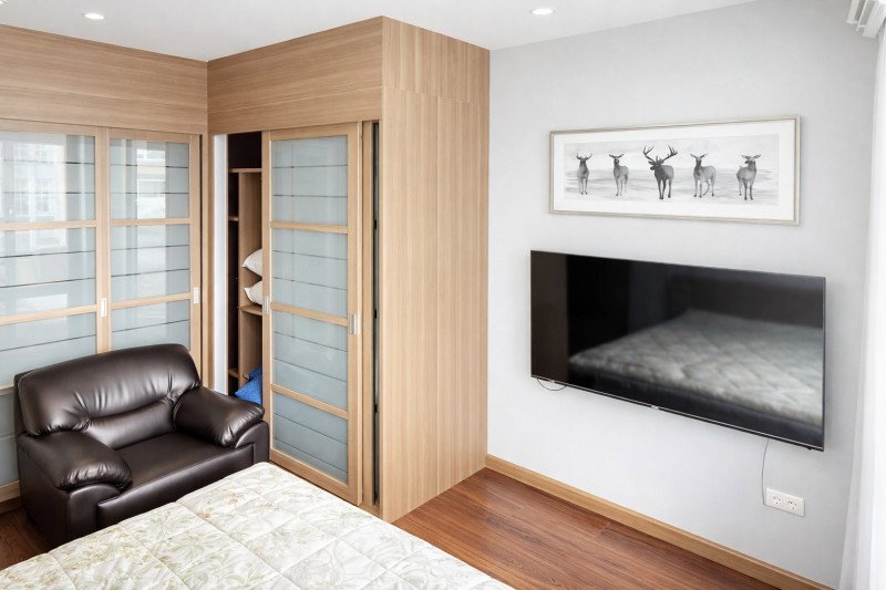 รูป MRTเพชรบุรี 670ม.ให้เช่า 2นอน ห้องหัวมุม ชั้น 25 รพ.บำรุงราษฎร์ 600 ม.Penthouse มักกะสัน คอนโดหรู เซอร์เคิล 75 ตร.ม. - รูปที่ 4/8