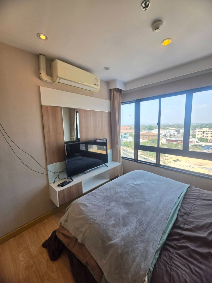 picture For rent: Plus Condo 2, Zone 8, 13th floor, west-facing corner unit, 1 bedroom, Zone 8 view, ready to move in. Rent: 8,000 baht/month. - 2/20