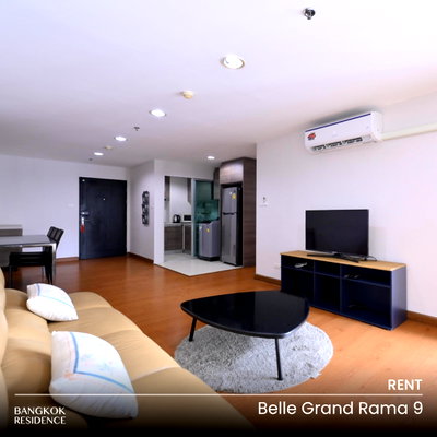 Condos for rent : Rental Condo 🌃 Belle Grand Rama 9, 3BR 102 sq.m. 45K 🔥 Beautiful Unit, Great Value, Near MRT Phra Ram 9 