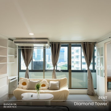 Rental Condo 💎 Diamond Tower, 2BR 74 sq.m. 36K 🌃 Spacious Unit in a Prime City-Center Location, Near BTS Chong Nonsi