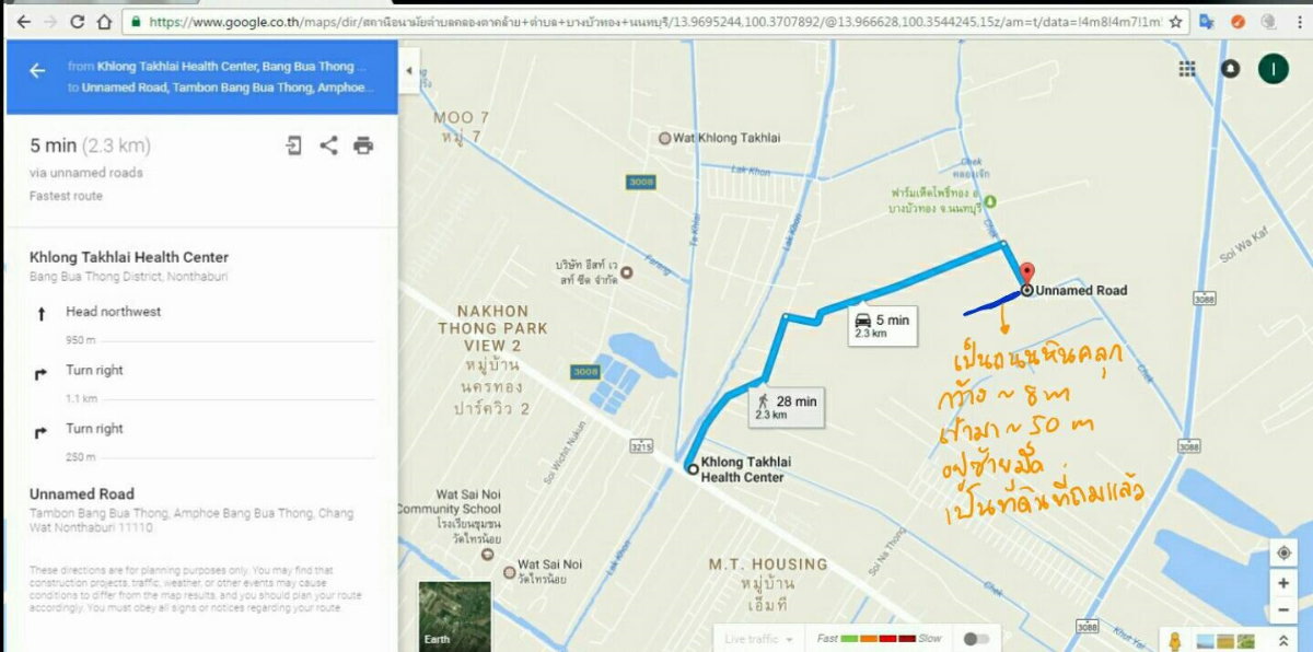 picture Land For Lease 500 Sq.Wah ***only 1,000 THB/mo.*** in Bangbuathong  - 5/6
