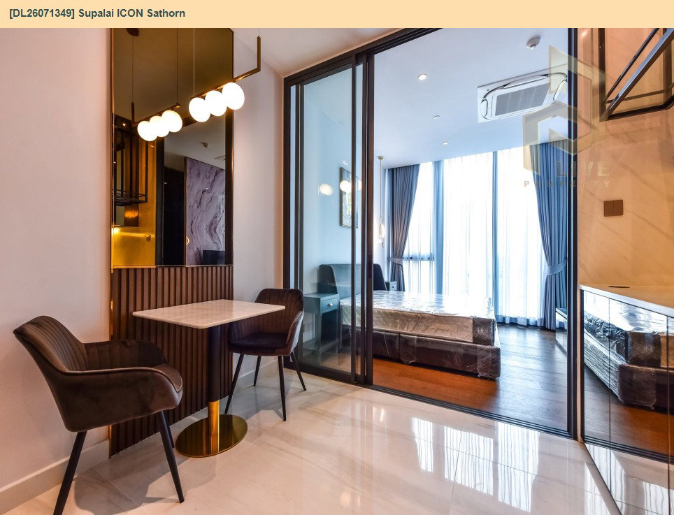 รูป DL26071349 ให้เช่าคอนโด ศุภาลัย ไอคอน สาทร (Supalai ICON Sathorn) ใกล้ MRT สีลม พร้อมเข้าอยู่ โทรด่วน 0614453194 LineID @952jdxxk - รูปที่ 5/11