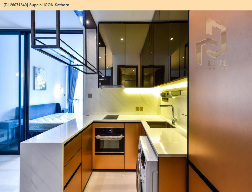 รูป DL26071349 ให้เช่าคอนโด ศุภาลัย ไอคอน สาทร (Supalai ICON Sathorn) ใกล้ MRT สีลม พร้อมเข้าอยู่ โทรด่วน 0614453194 LineID @952jdxxk - รูปที่ 6/11