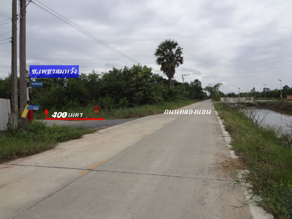รูป ที่ดินคลองหลวงคลองสี่-คลองแอน ซ.คลองสี่ต.ต.26 พื้นที่200ตารางวาแปลงสวยสาธารณูปโภคครบ ใก้ลสนง.ขนส่ง,แม็คโคร,โลตัส,ตลาดไท เหมาะปลูกบ้าน/โกดัง - รูปที่ 10/11