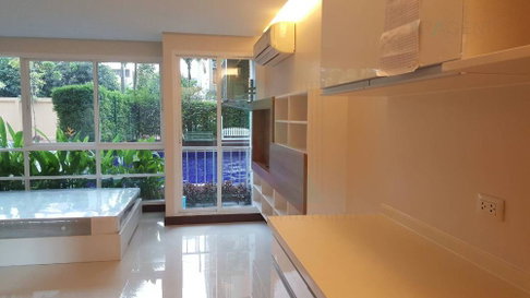 📌 For Rent Condo EMERALD RESIDENCE RATCHADA Building B, Floor 2,Studio, Room size 28.00 sqm