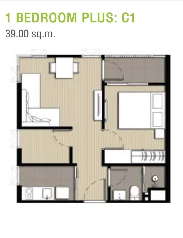 รูป ขาย คอนโด 1 ห้องนอน ในโครงการ เอลลิโอ เดล เนสท์ 6612050 - รูปที่ 4/5