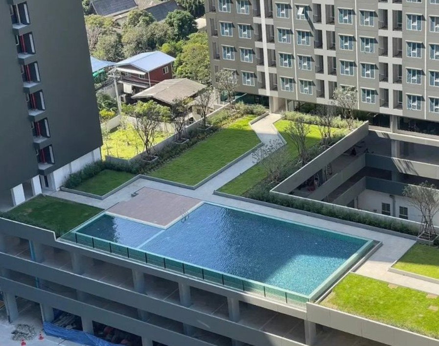 รูป  ห้องให้เช่าที่คอนโด รีเจ้นท์บางนาตึกA Bชั้น12 11พื้นที่28ตรม. วิวสระ - รูปที่ 43/43