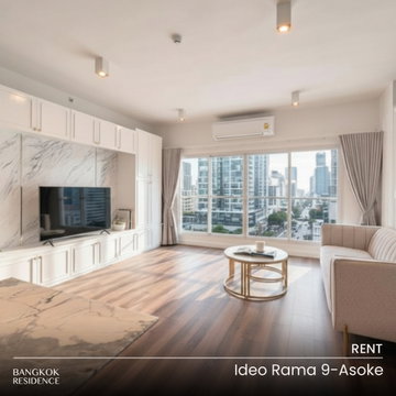 Rental Condo 🌃 Ideo Rama 9-Asoke, 2BR, 90.57 sq.m., 60K 🛌🏻 Beautiful Unit, Available Now, Near MRT Phra Ram 9
