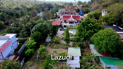 Land for sale Surat Thani : Land with Mountain & Sea Views in Bang Rak, Koh Samui