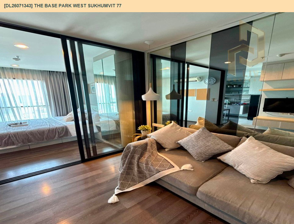 รูป DL26071343 ให้เช่าคอนโด เดอะ เบส พาร์ค เวสต์ สุขุมวิท 77 (The Base Park West Sukhumvit 77) ใกล้ BTS อ่อนนุช พร้อมเข้าอยู่ โทรด่วน 0653619502 LineID @952jdxxk - รูปที่ 7/11