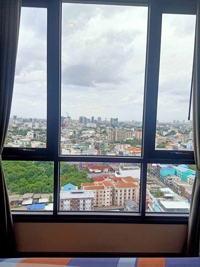 picture Condo for RENT : The Line Sukhumvit 71  𝐒𝐢𝐳𝐞 : 30 sqm. 1 Bed 1 Bath /Closed Kitchen/City View  𝐅𝐥𝐨𝐨𝐫 : 22nd  ✅Fully furnished - 7/12