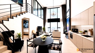Condos for sale : 💟2-Storey Duplex with High Ceilings and City Views - The Lofts Silom🚆Near BTS Surasak
