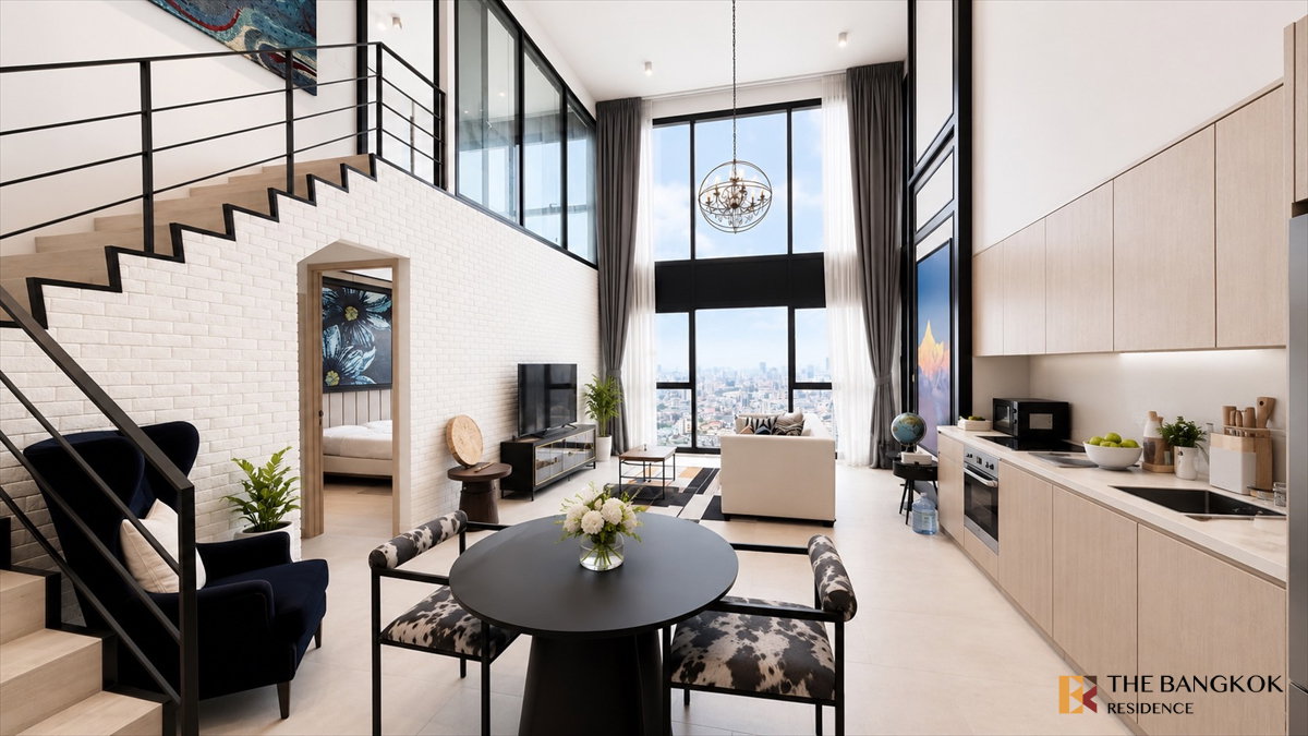 picture 💟2-Storey Duplex with High Ceilings and City Views - The Lofts Silom🚆Near BTS Surasak - 1/15