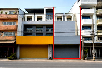 อาคารพาณิชย์ การประปาส่วนภูมิภาค เชียงใหม่ : ตึกแถว 4.5 ชั้น ที่ดิน 72.7 ตรว. ติดถนนคูเมืองเชียงใหม่ ประตูช้างเผือก