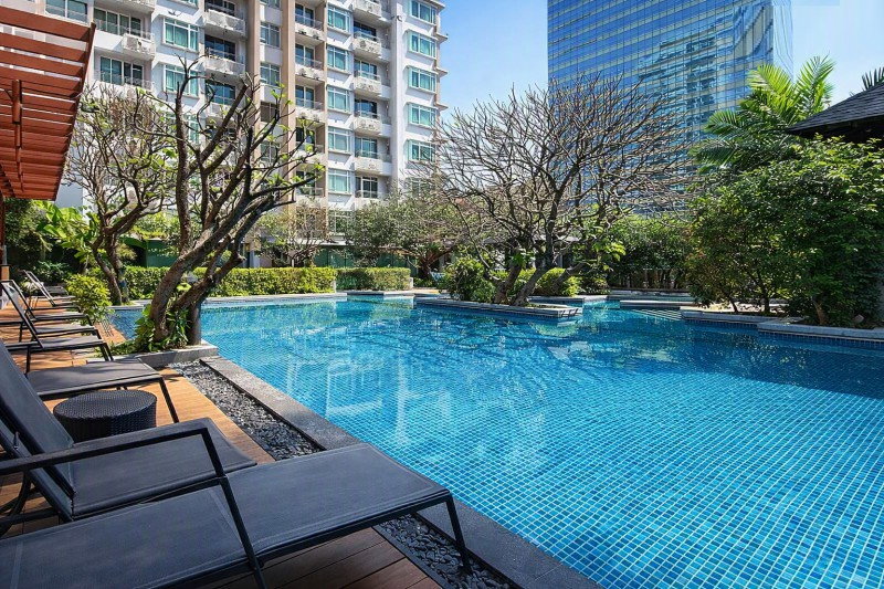 รูป MRTเพชรบุรี 670ม.ให้เช่า 2นอน ห้องหัวมุม ชั้น 25 รพ.บำรุงราษฎร์ 600 ม.Penthouse มักกะสัน คอนโดหรู เซอร์เคิล 75 ตร.ม. - รูปที่ 8/8