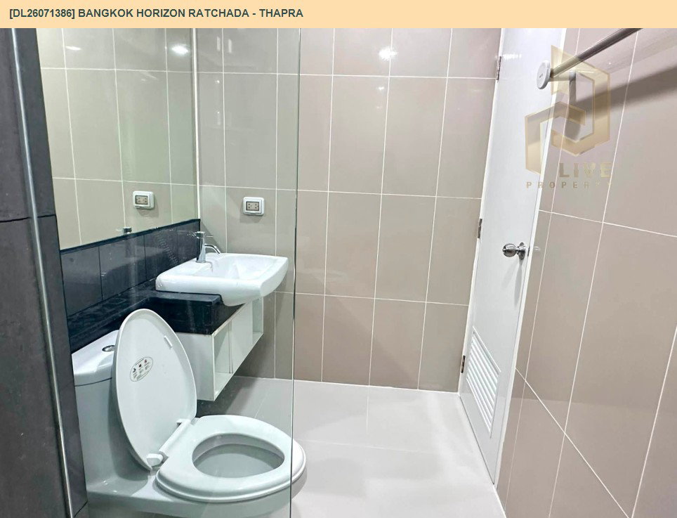 รูป DL26071386 ให้เช่าคอนโด แบงค์คอก ฮอไรซอน รัชดา - ท่าพระ (Bangkok Horizon Ratchada - Thapra) ใกล้ BTS ตลาดพลู พร้อมเข้าอยู่ โทรด่วน 0614453194 LineID @952jdxxk - รูปที่ 10/13