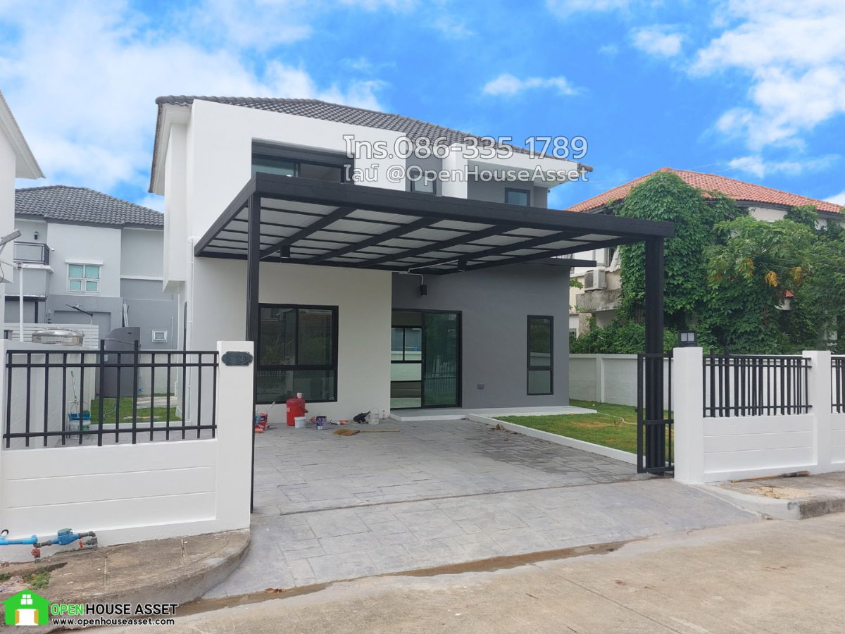 รูป ขายบ้านเดี่ยวเนเบอร์โฮม สุขาภิบาล 5 - รีโนเวทพร้อมอยู่ สไตล์มินิมอลโมเดิร์น คุ้มที่สุด ทำเลดี ขายบ้านเดี่ยวใกล้ทางด่วนรามอินทรา เดินทางสะดวกสบาย  - รูปที่ 4/15